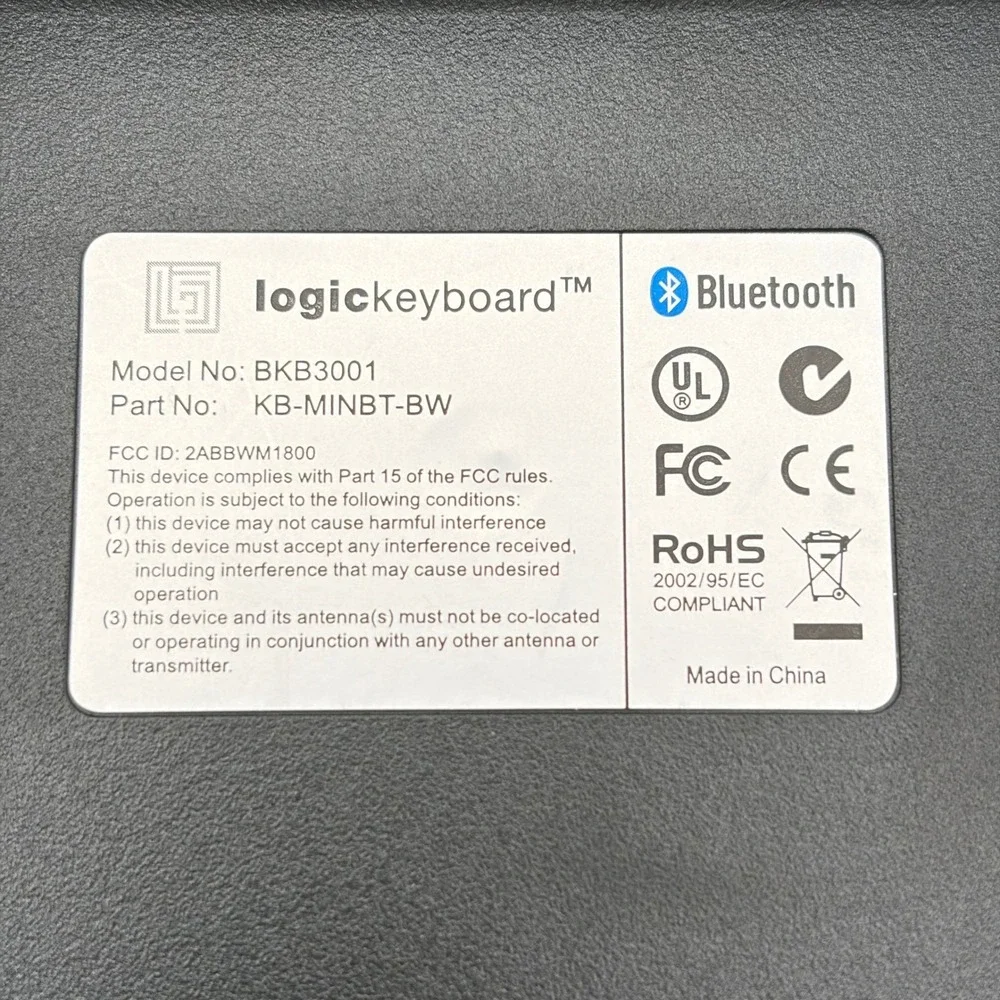 LogicKeyboard Large Print Bluetooth Wireless Keyboard iPad‎ Mac BKB3001 *READ*